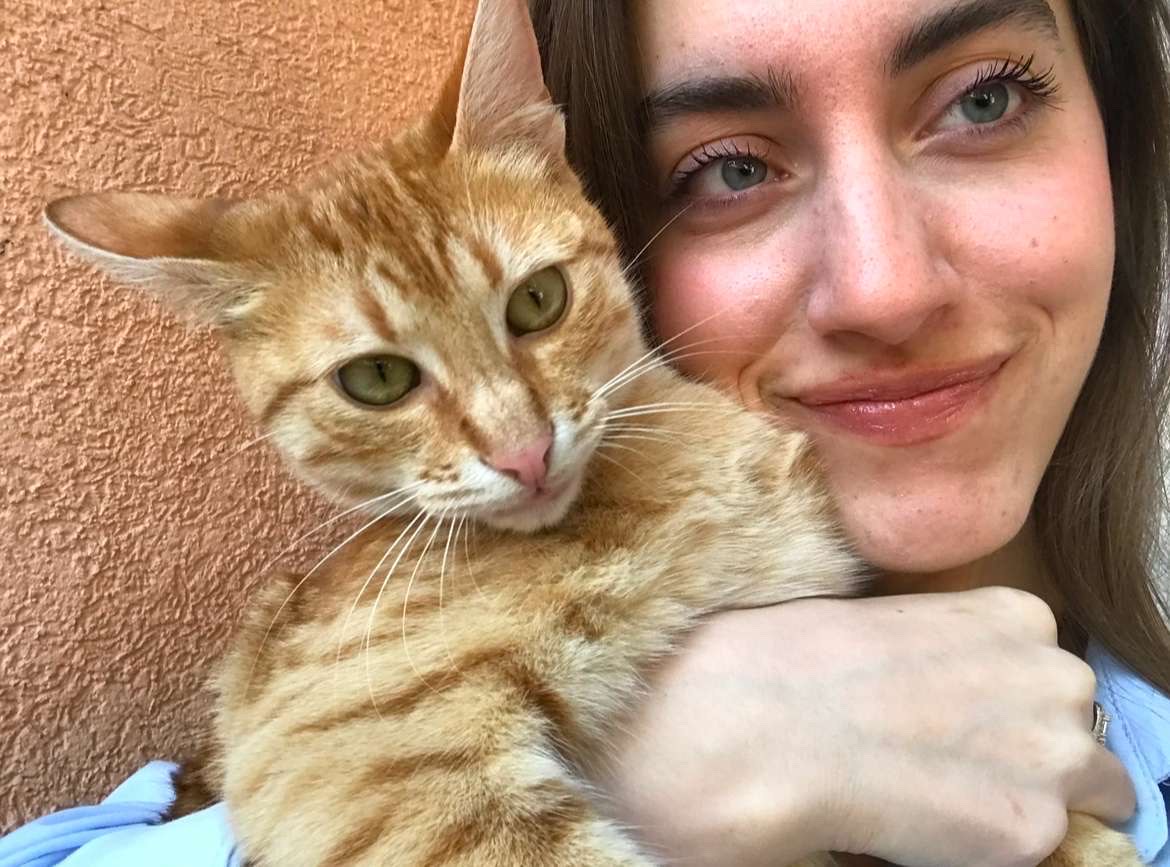 Mandarin and her new owner