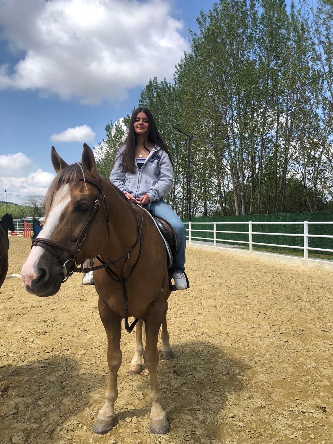 Audrey and her new owner